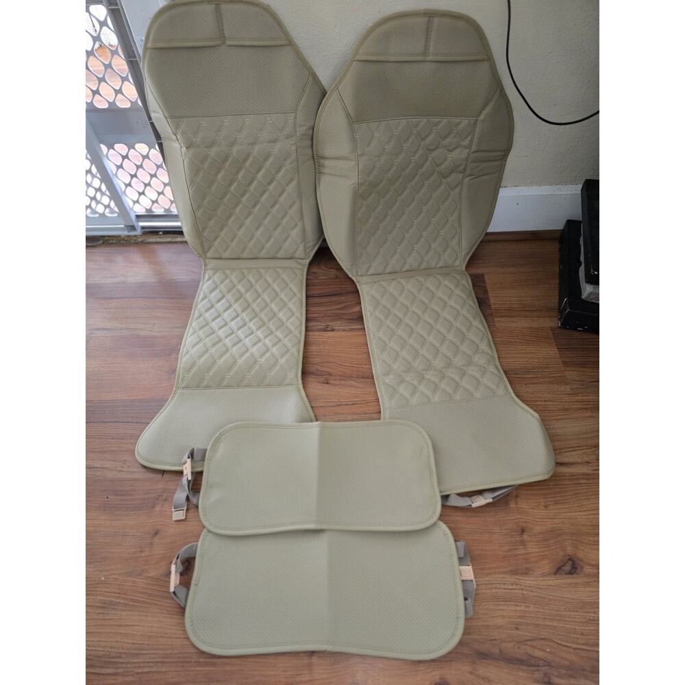 Beige Car Seat Cover Deluxe Soft & Breathable Front Premium Cover - Picture 1 of 6